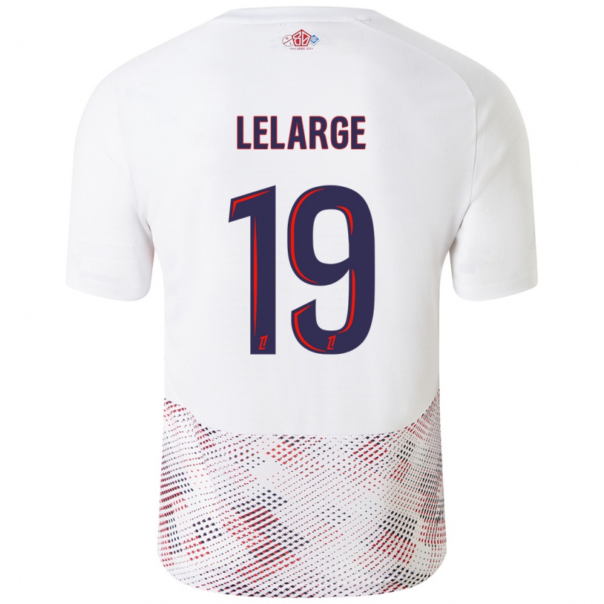 Heren Claire Lelarge #19 Wit Koningsblauw Uitshirt Uittenue 2024/25 T-Shirt