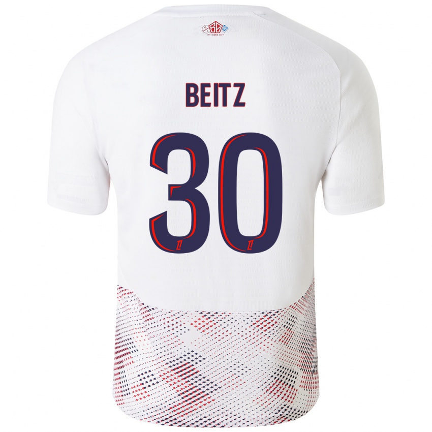 Heren Taylor Beitz #30 Wit Koningsblauw Uitshirt Uittenue 2024/25 T-Shirt