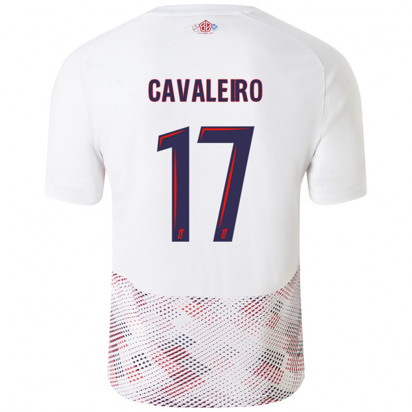 Heren Ivan Cavaleiro #17 Wit Koningsblauw Uitshirt Uittenue 2024/25 T-Shirt