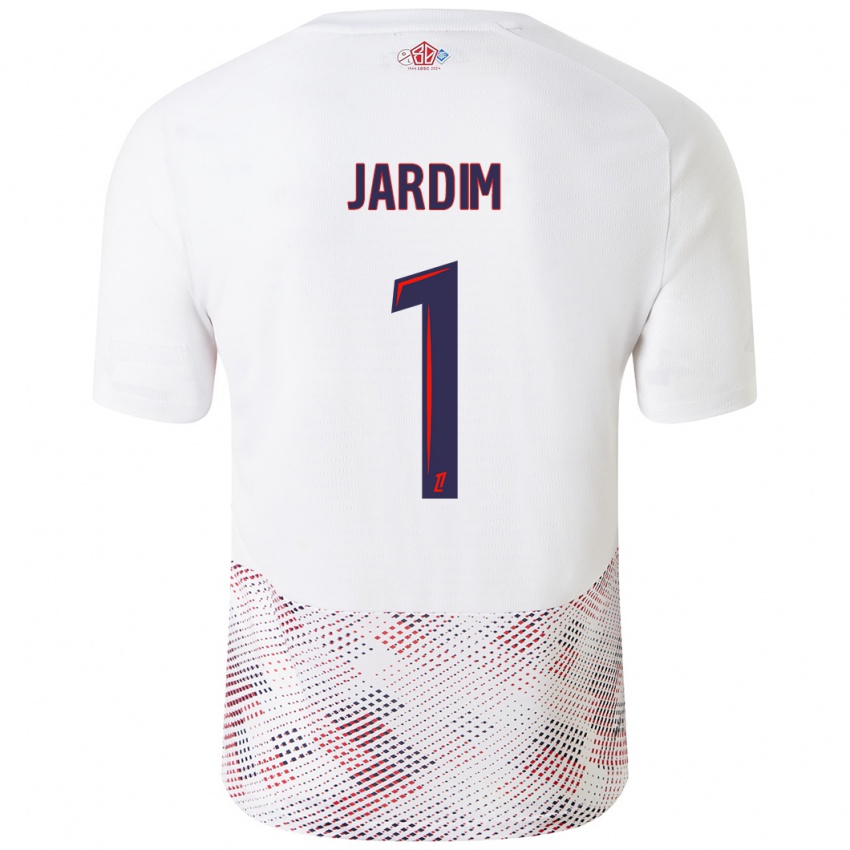 Heren Leo Jardim #1 Wit Koningsblauw Uitshirt Uittenue 2024/25 T-Shirt