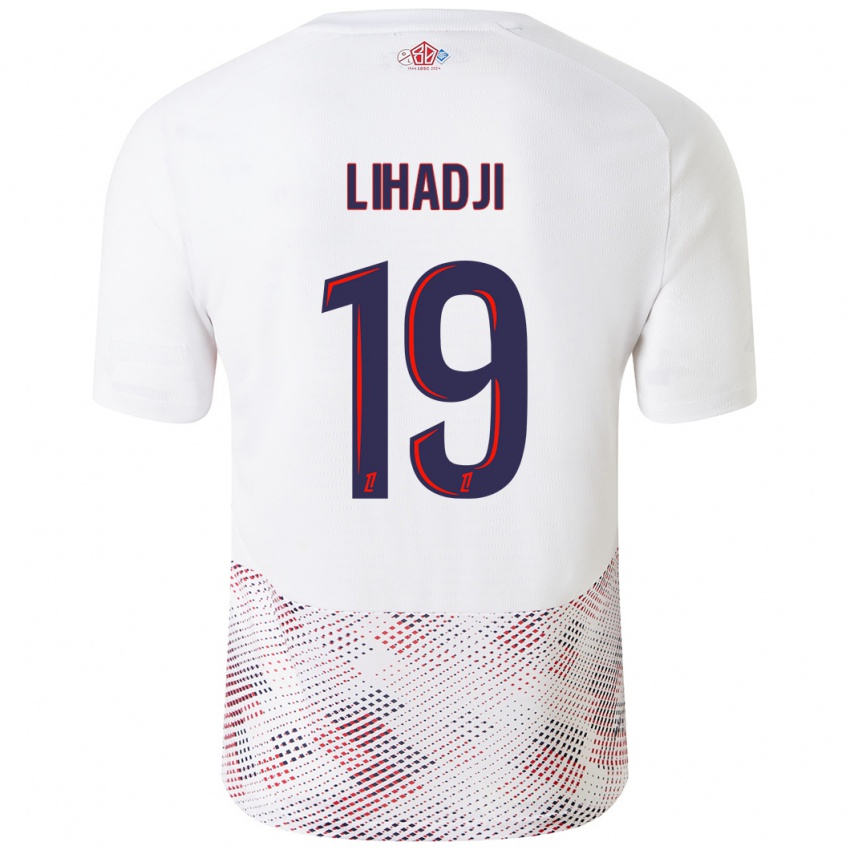 Heren Isaac Lihadji #19 Wit Koningsblauw Uitshirt Uittenue 2024/25 T-Shirt