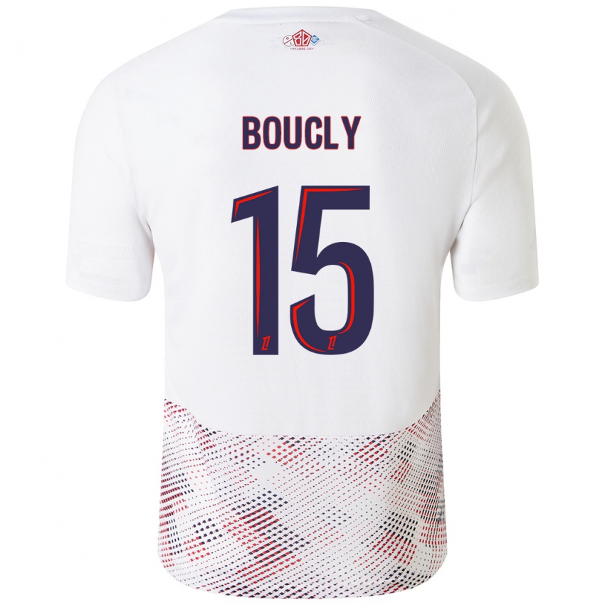 Heren Maite Boucly #15 Wit Koningsblauw Uitshirt Uittenue 2024/25 T-Shirt