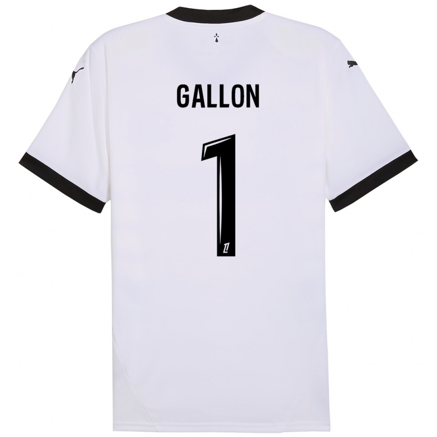 Heren Gauthier Gallon #1 Wit Zwart Uitshirt Uittenue 2024/25 T-Shirt