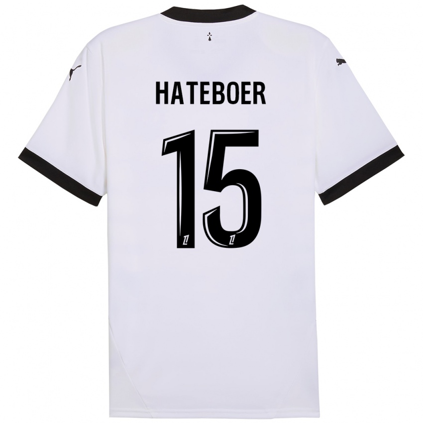 Heren Hans Hateboer #15 Wit Zwart Uitshirt Uittenue 2024/25 T-Shirt