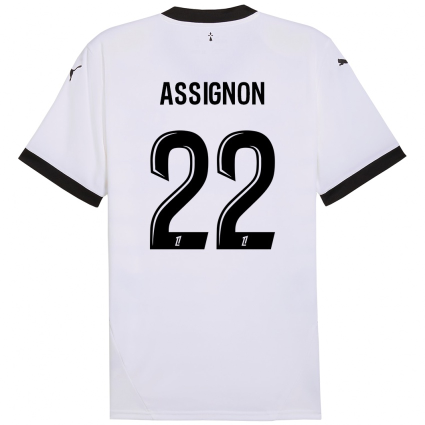 Heren Lorenz Assignon #22 Wit Zwart Uitshirt Uittenue 2024/25 T-Shirt