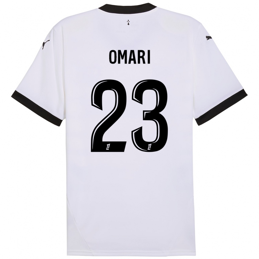 Heren Warmed Omari #23 Wit Zwart Uitshirt Uittenue 2024/25 T-Shirt