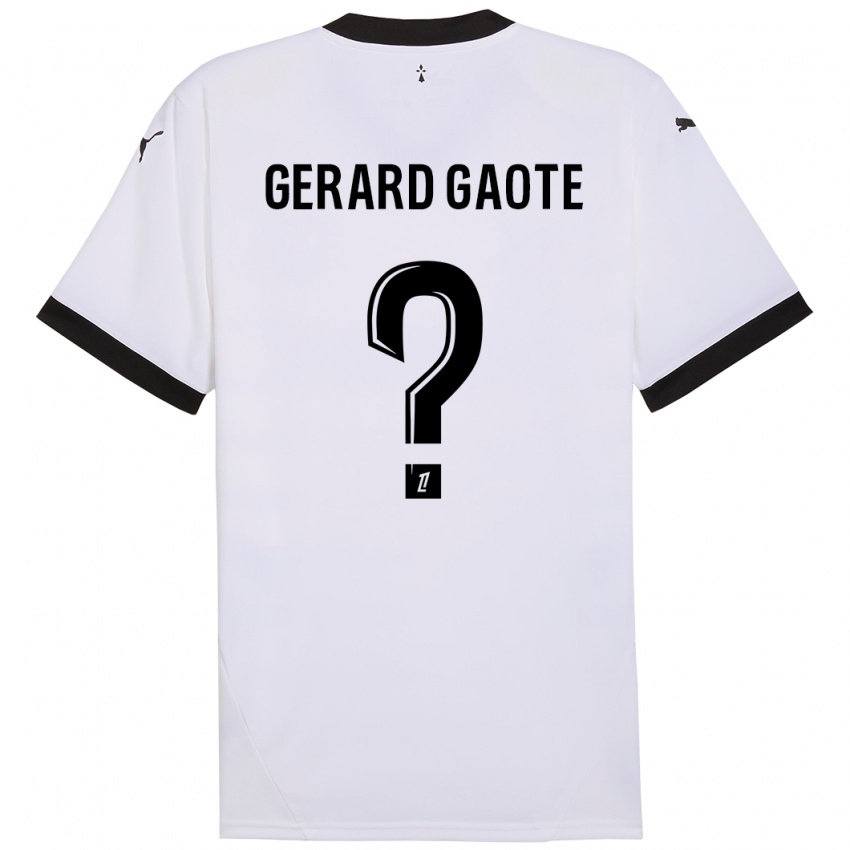 Heren Steven Gerard Gaote #0 Wit Zwart Uitshirt Uittenue 2024/25 T-Shirt