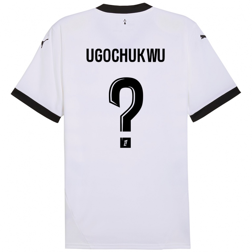 Heren Chibuike Ugochukwu #0 Wit Zwart Uitshirt Uittenue 2024/25 T-Shirt