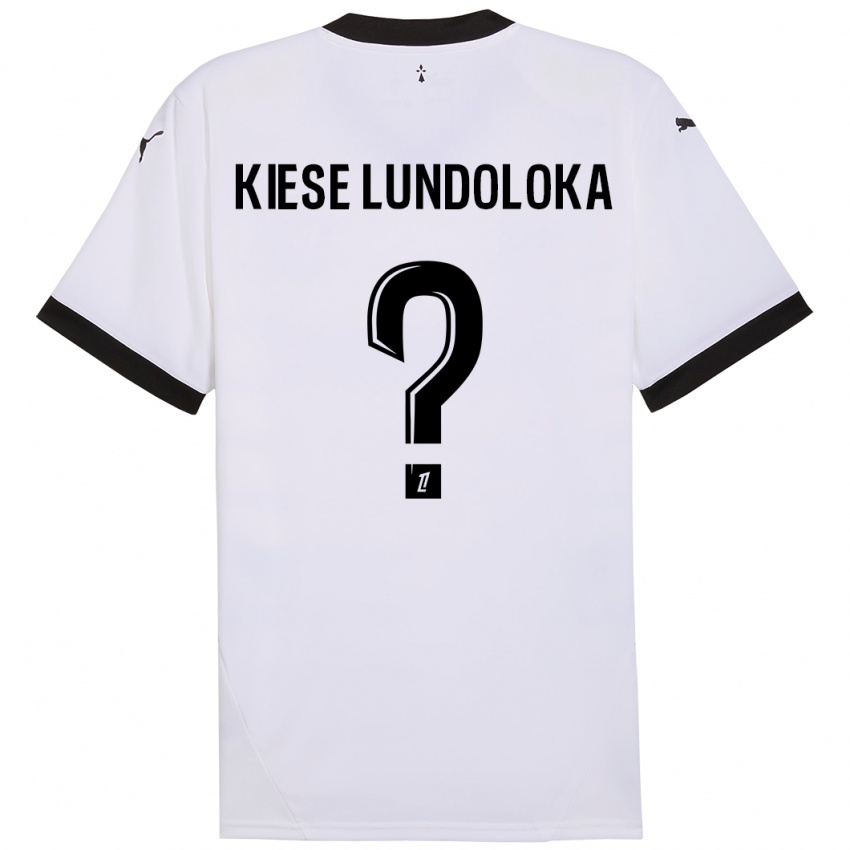 Heren Jeanslor Kiese Lundoloka #0 Wit Zwart Uitshirt Uittenue 2024/25 T-Shirt