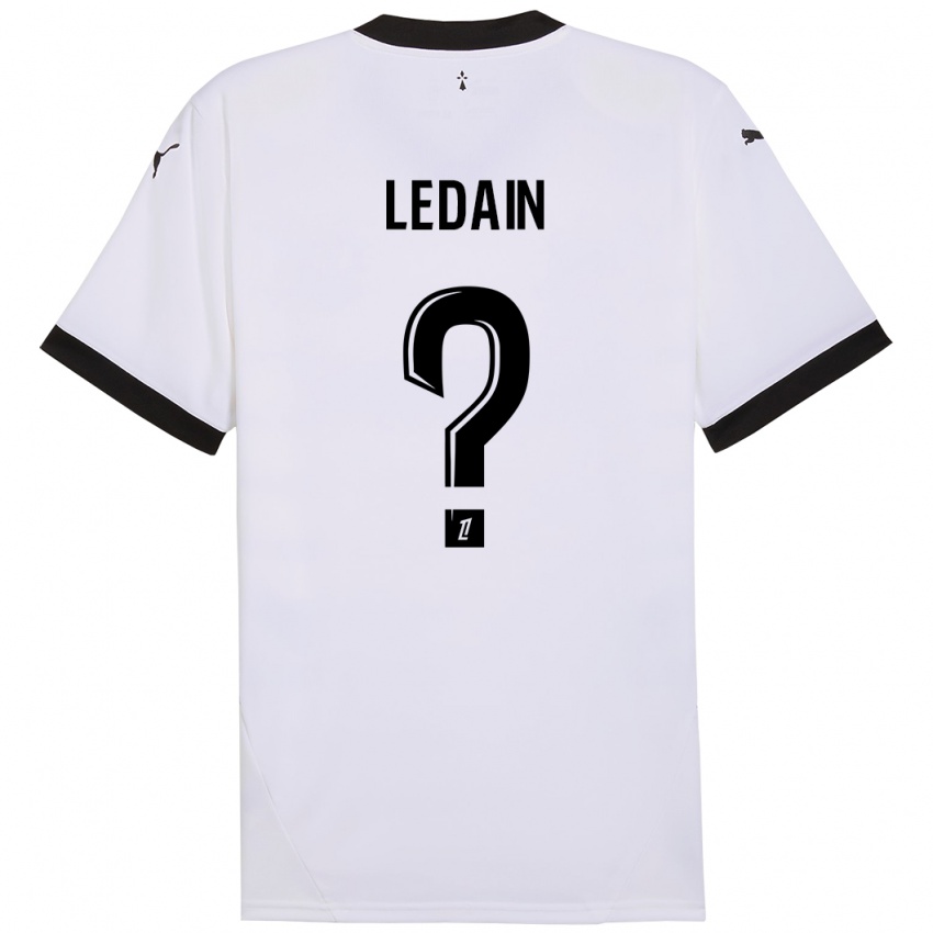 Heren Samuel Ledain #0 Wit Zwart Uitshirt Uittenue 2024/25 T-Shirt