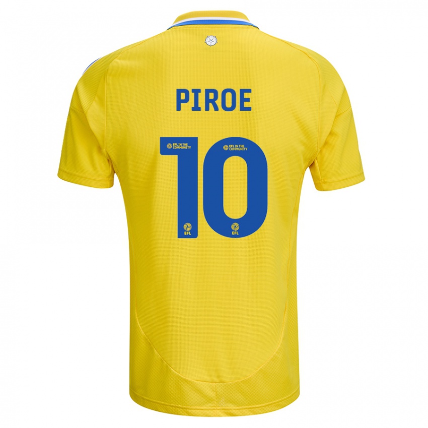 Heren Joël Piroe #10 Geel Blauw Uitshirt Uittenue 2024/25 T-Shirt