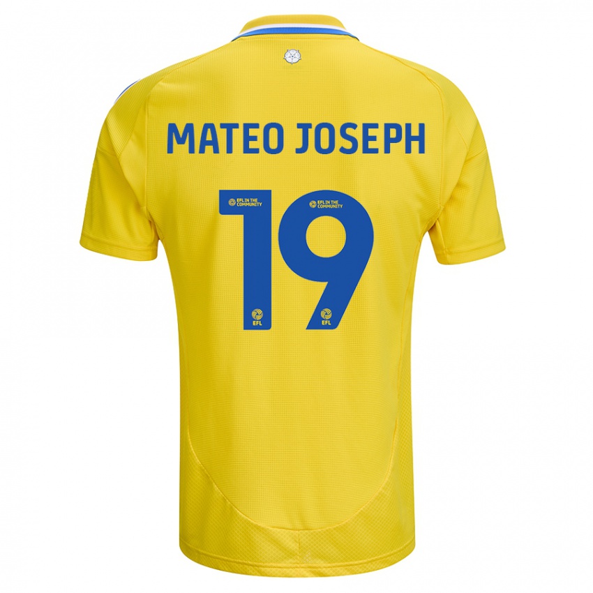 Heren Mateo Joseph #19 Geel Blauw Uitshirt Uittenue 2024/25 T-Shirt