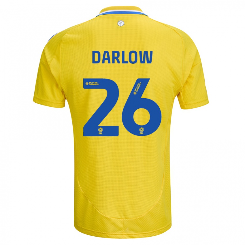 Heren Karl Darlow #26 Geel Blauw Uitshirt Uittenue 2024/25 T-Shirt