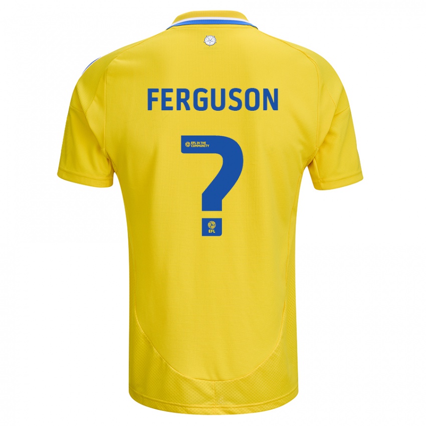 Heren Connor Ferguson #0 Geel Blauw Uitshirt Uittenue 2024/25 T-Shirt