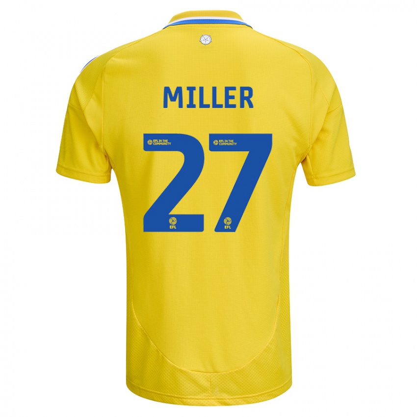 Heren Amari Miller #27 Geel Blauw Uitshirt Uittenue 2024/25 T-Shirt