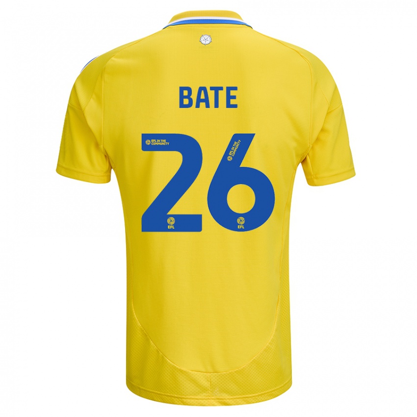 Heren Lewis Bate #26 Geel Blauw Uitshirt Uittenue 2024/25 T-Shirt