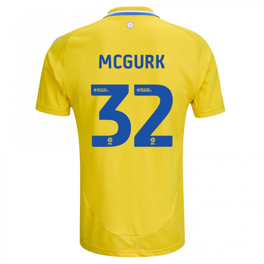 Heren Sean Mcgurk #32 Geel Blauw Uitshirt Uittenue 2024/25 T-Shirt