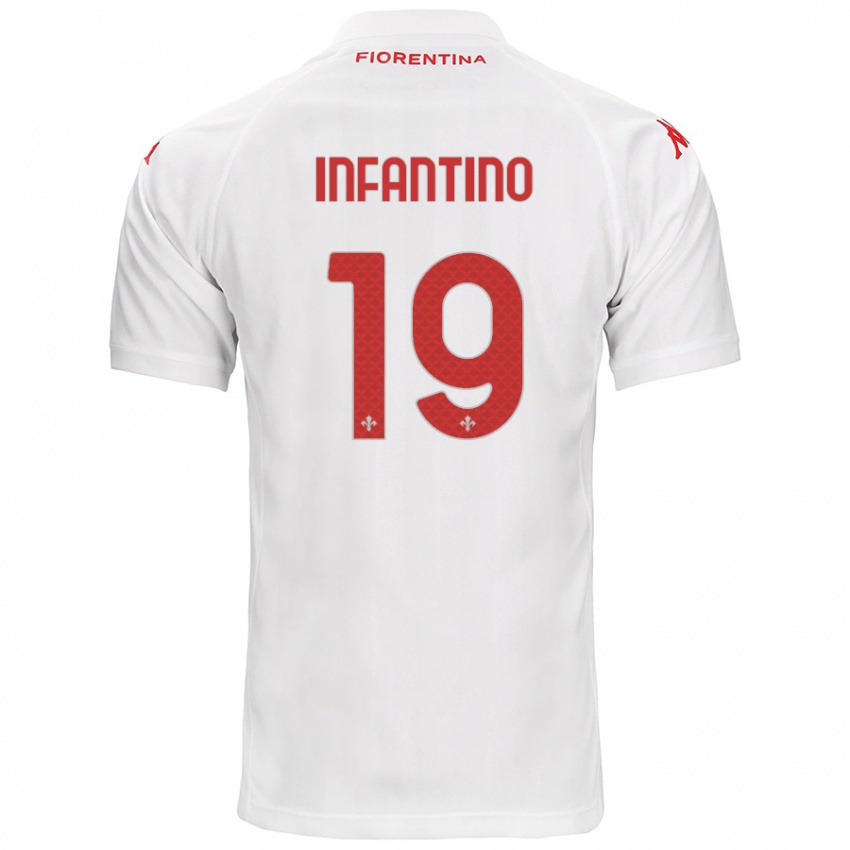 Heren Gino Infantino #19 Wit Uitshirt Uittenue 2024/25 T-Shirt