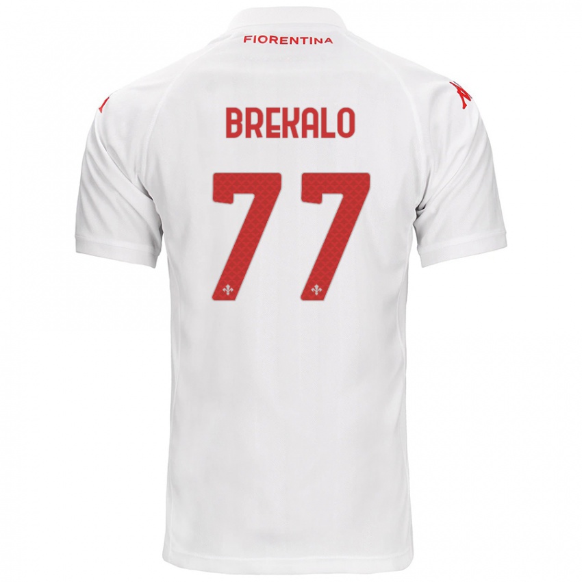 Heren Josip Brekalo #77 Wit Uitshirt Uittenue 2024/25 T-Shirt