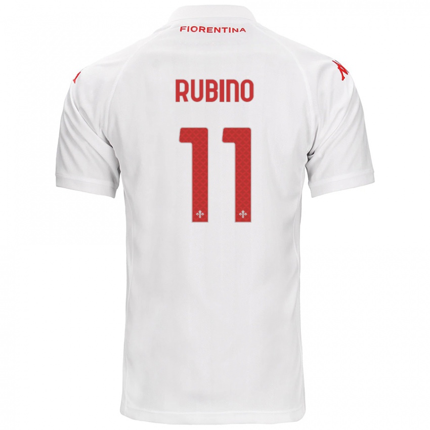 Heren Tommaso Rubino #11 Wit Uitshirt Uittenue 2024/25 T-Shirt