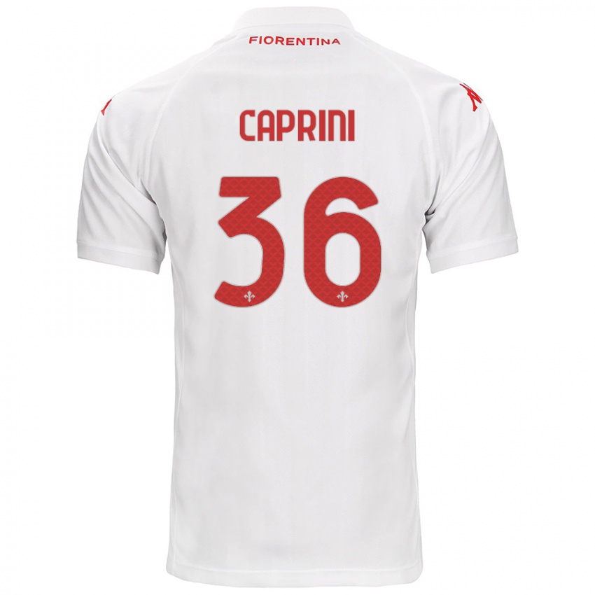 Heren Maat Daniel Caprini #36 Wit Uitshirt Uittenue 2024/25 T-Shirt