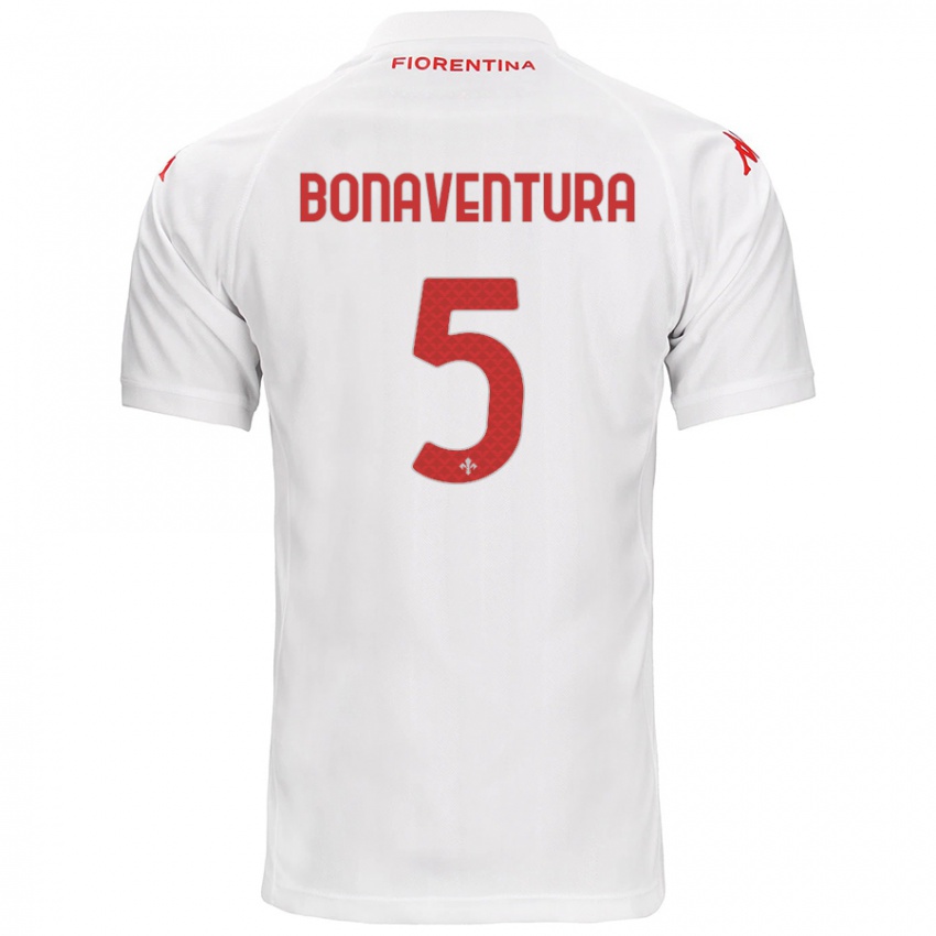 Heren Giacomo Bonaventura #5 Wit Uitshirt Uittenue 2024/25 T-Shirt