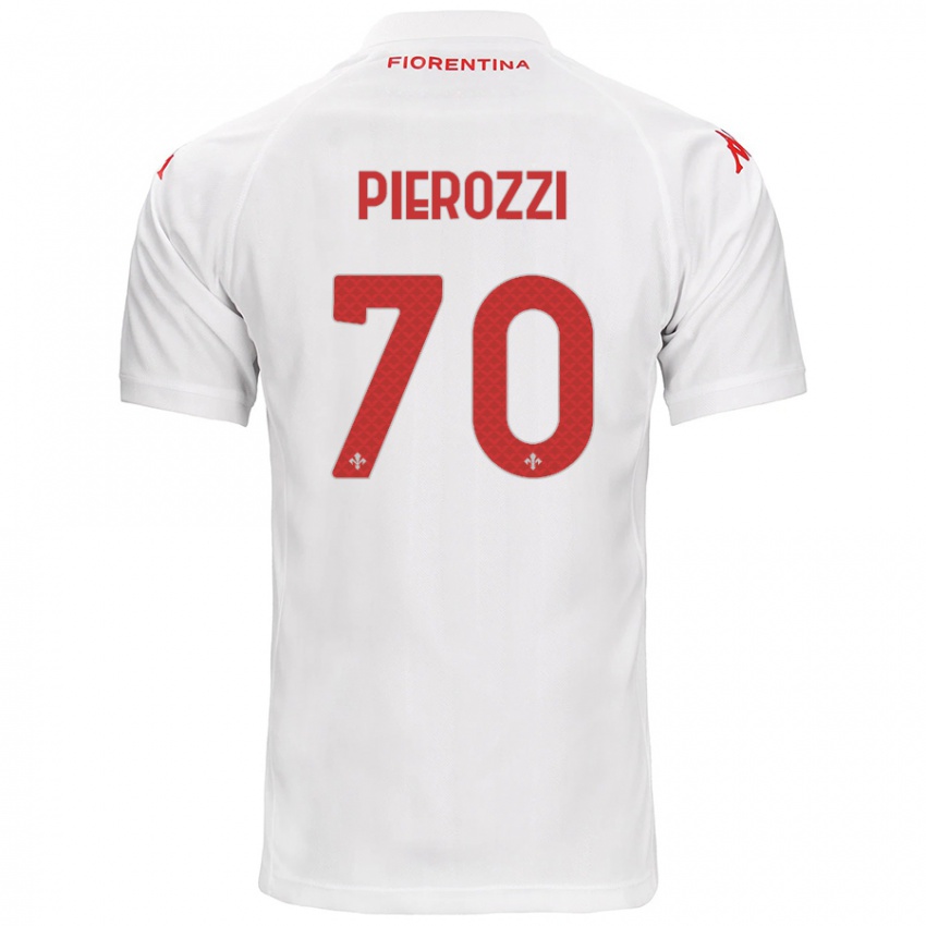 Heren Niccolo Pierozzi #70 Wit Uitshirt Uittenue 2024/25 T-Shirt