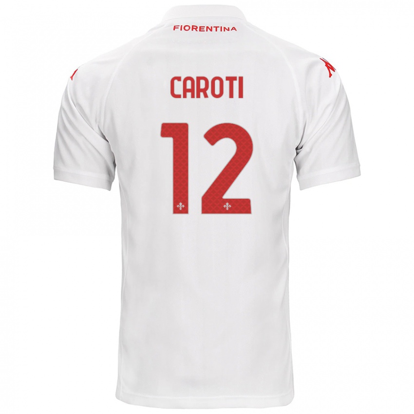 Heren Filippo Caroti #12 Wit Uitshirt Uittenue 2024/25 T-Shirt