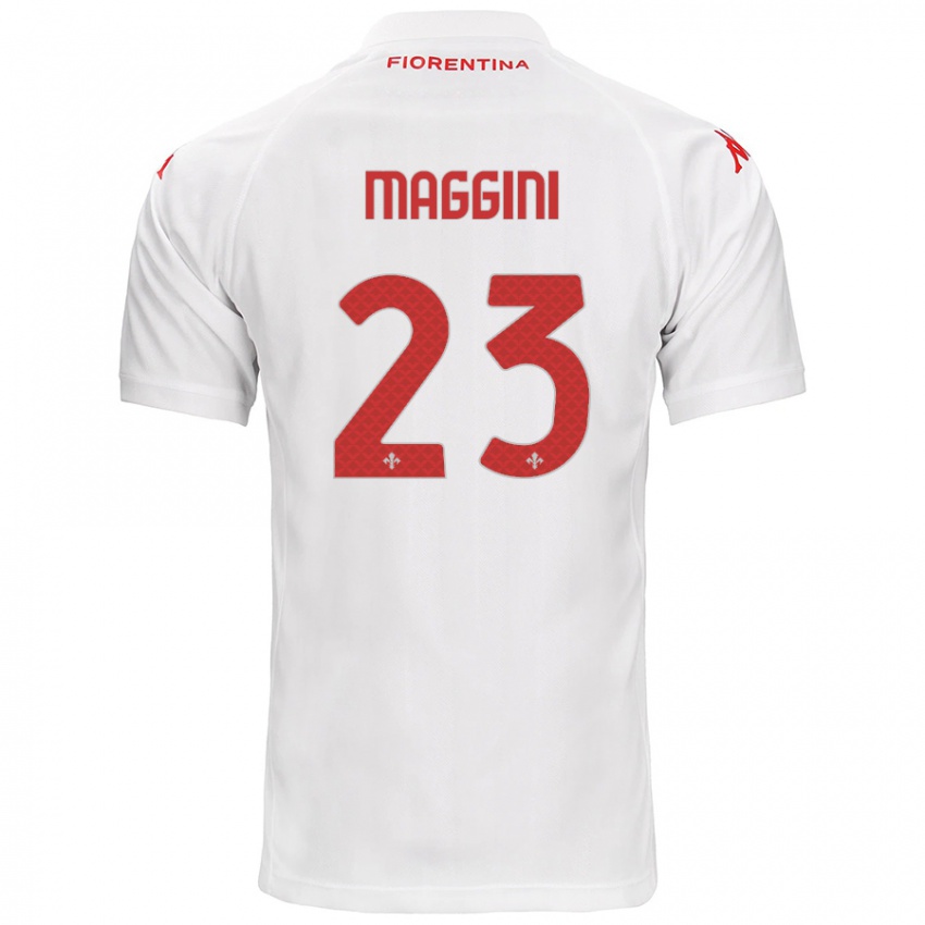 Heren Filippo Maggini #23 Wit Uitshirt Uittenue 2024/25 T-Shirt