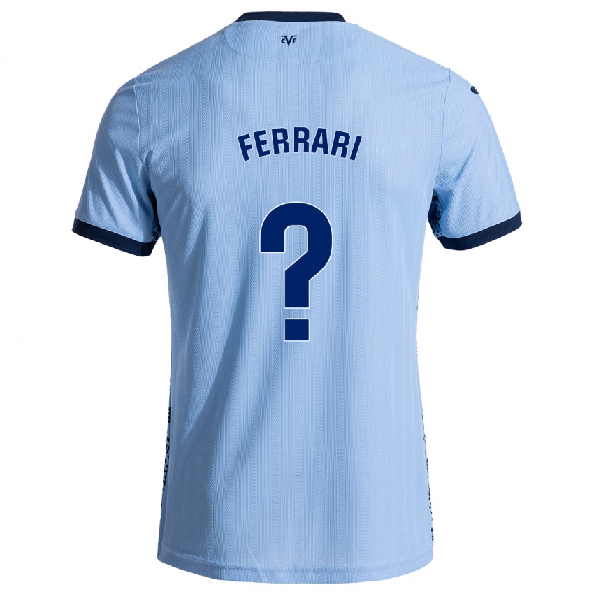 Heren Andrés Ferrari #0 Hemelsblauw Uitshirt Uittenue 2024/25 T-Shirt