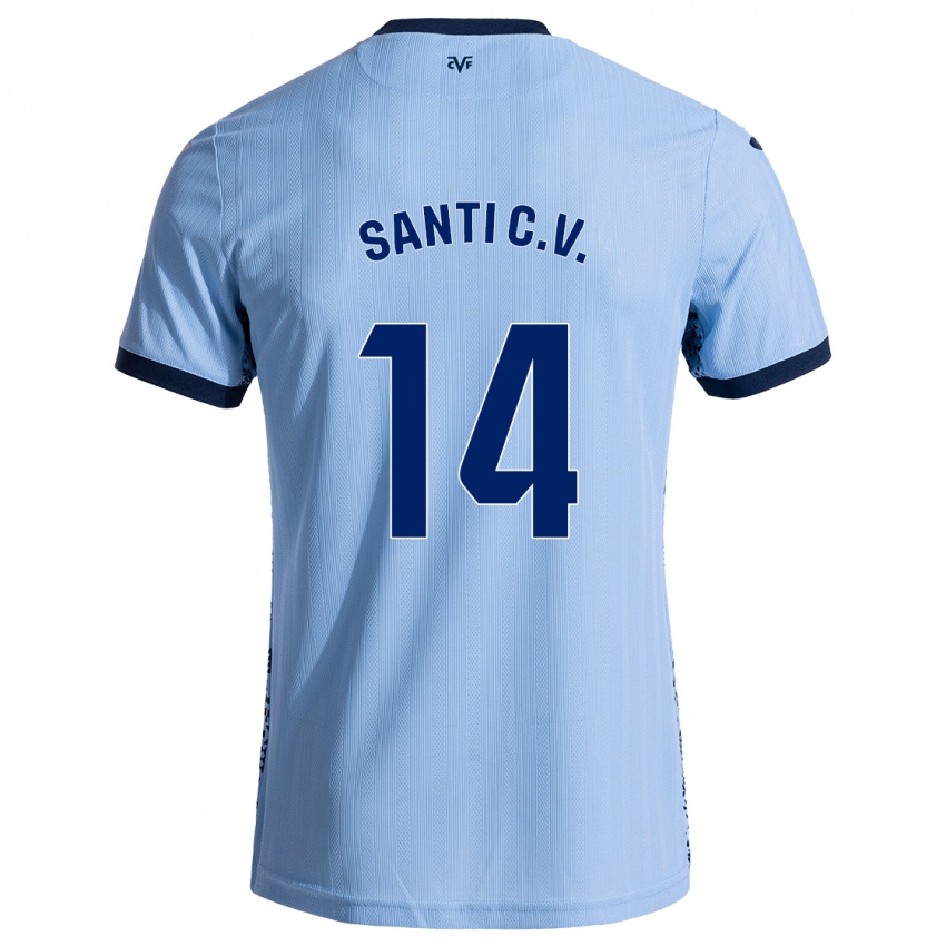 Heren Santi Comesaña #14 Hemelsblauw Uitshirt Uittenue 2024/25 T-Shirt