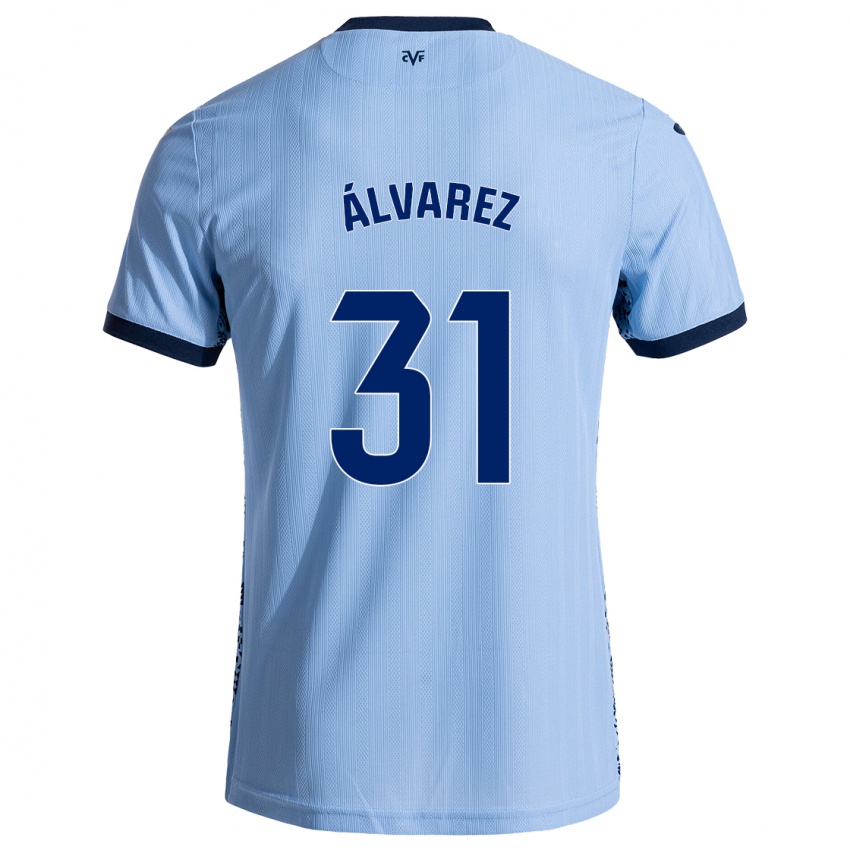 Heren Iker Álvarez #31 Hemelsblauw Uitshirt Uittenue 2024/25 T-Shirt