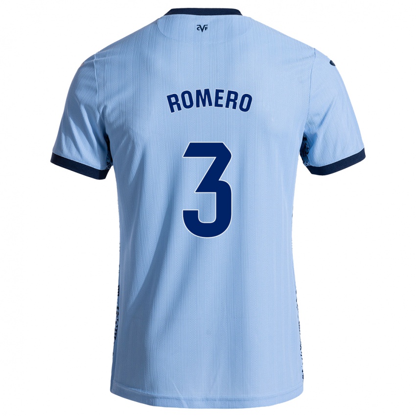 Heren Cristo Romero #3 Hemelsblauw Uitshirt Uittenue 2024/25 T-Shirt