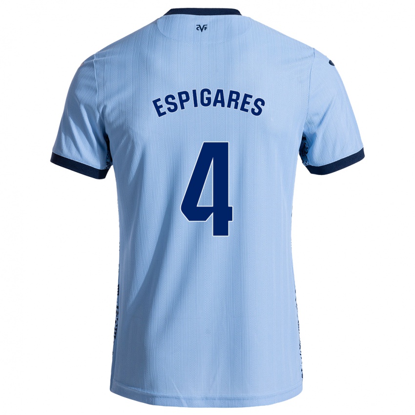 Heren Antonio Espigares #4 Hemelsblauw Uitshirt Uittenue 2024/25 T-Shirt