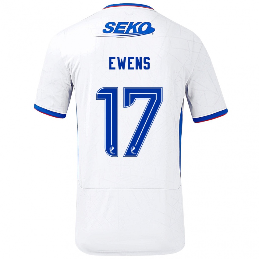 Heren Sarah Ewens #17 Wit Blauw Uitshirt Uittenue 2024/25 T-Shirt