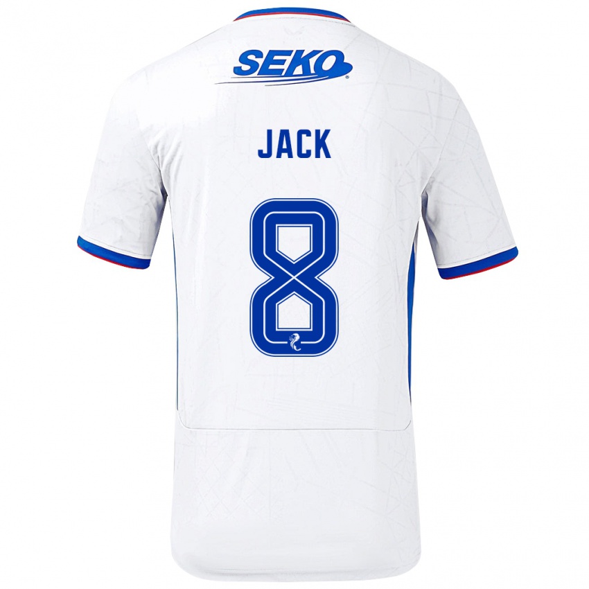 Heren Ryan Jack #8 Wit Blauw Uitshirt Uittenue 2024/25 T-Shirt