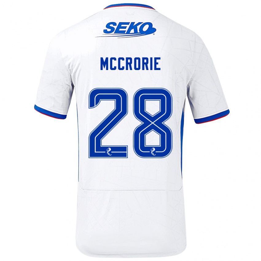 Heren Robby Mccrorie #28 Wit Blauw Uitshirt Uittenue 2024/25 T-Shirt