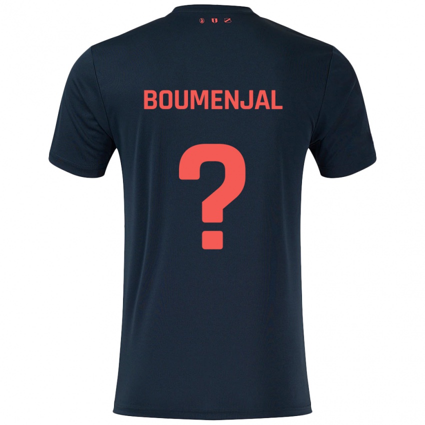 Heren Achraf Boumenjal #0 Zwart Rood Uitshirt Uittenue 2024/25 T-Shirt