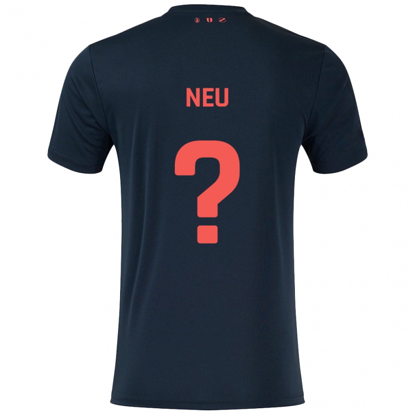 Heren Luca Neu #0 Zwart Rood Uitshirt Uittenue 2024/25 T-Shirt