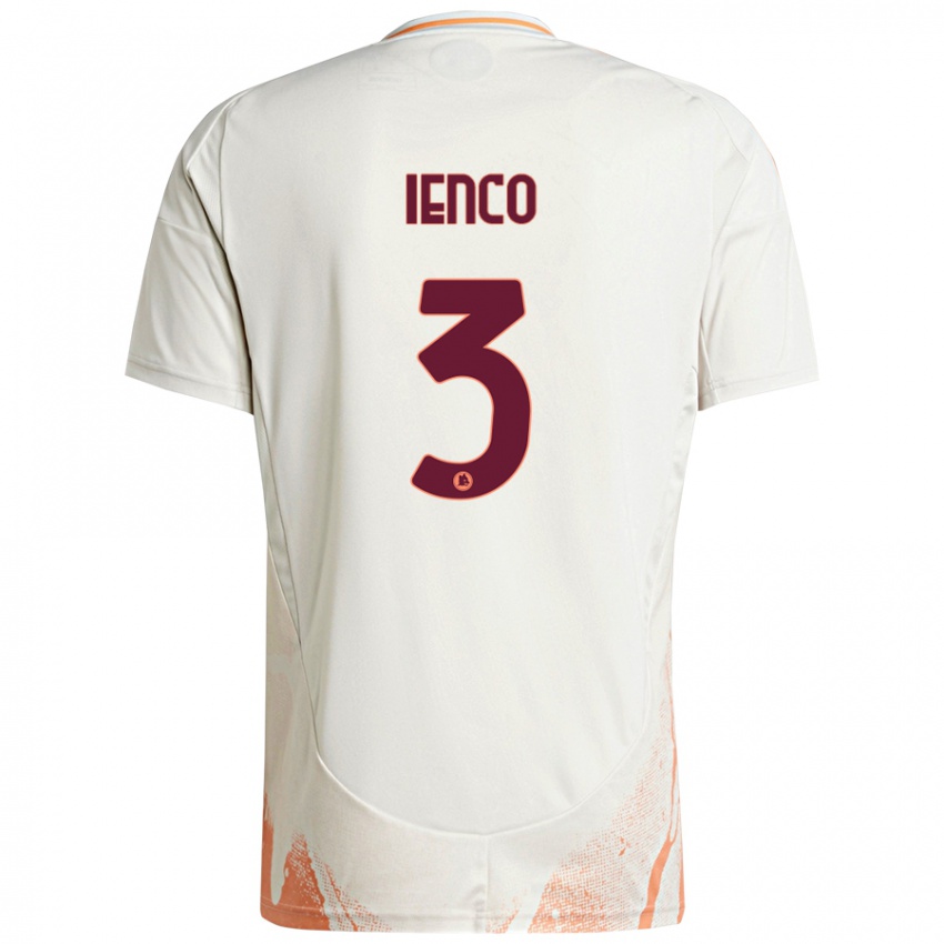 Heren Simone Ienco #3 Crème Wit Oranje Uitshirt Uittenue 2024/25 T-Shirt