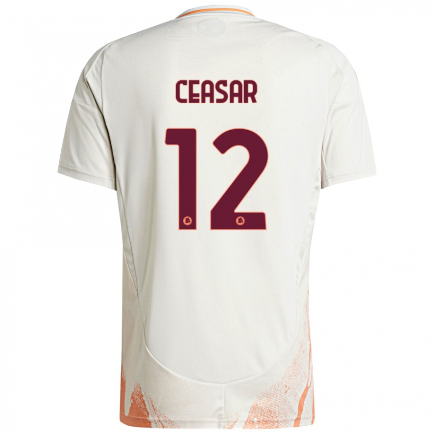 Heren Camelia Ceasar #12 Crème Wit Oranje Uitshirt Uittenue 2024/25 T-Shirt