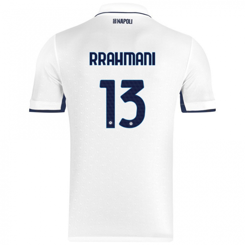 Heren Amir Rrahmani #13 Wit Koningsblauw Uitshirt Uittenue 2024/25 T-Shirt