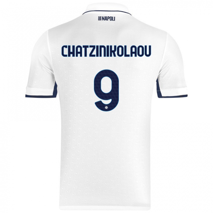 Heren Despoina Chatzinikolaou #9 Wit Koningsblauw Uitshirt Uittenue 2024/25 T-Shirt