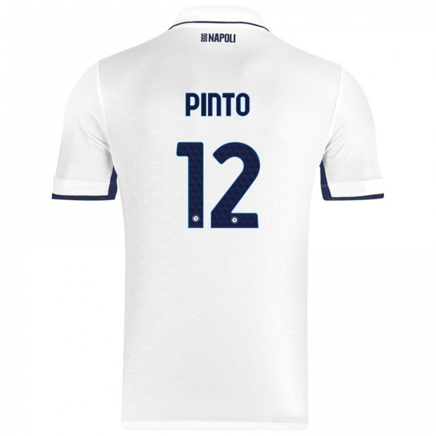 Heren Ciro Pinto #12 Wit Koningsblauw Uitshirt Uittenue 2024/25 T-Shirt