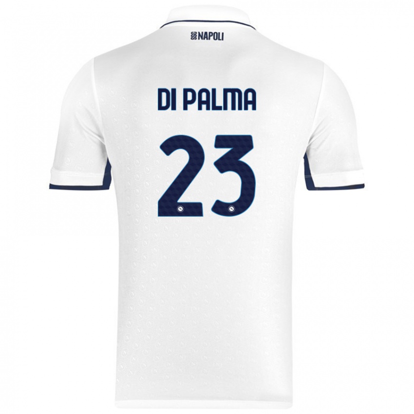 Heren Manuel Di Palma #23 Wit Koningsblauw Uitshirt Uittenue 2024/25 T-Shirt