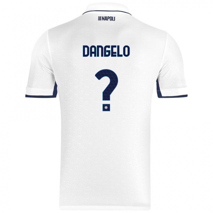 Heren Raffaele Dangelo #0 Wit Koningsblauw Uitshirt Uittenue 2024/25 T-Shirt