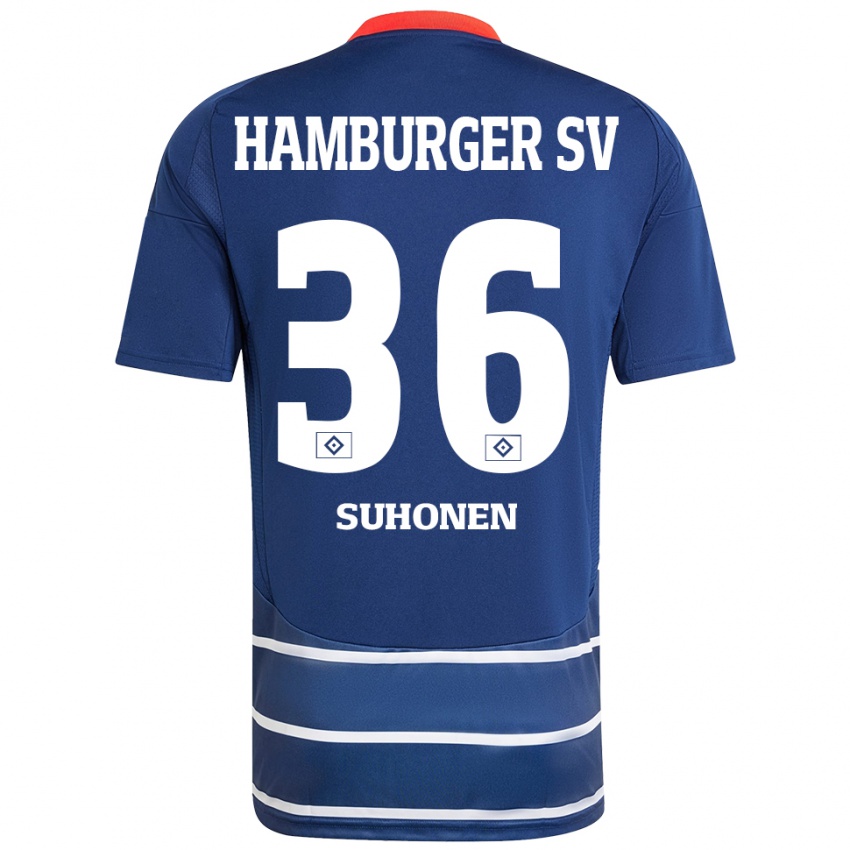 Heren Anssi Suhonen #36 Donkerblauw Uitshirt Uittenue 2024/25 T-Shirt