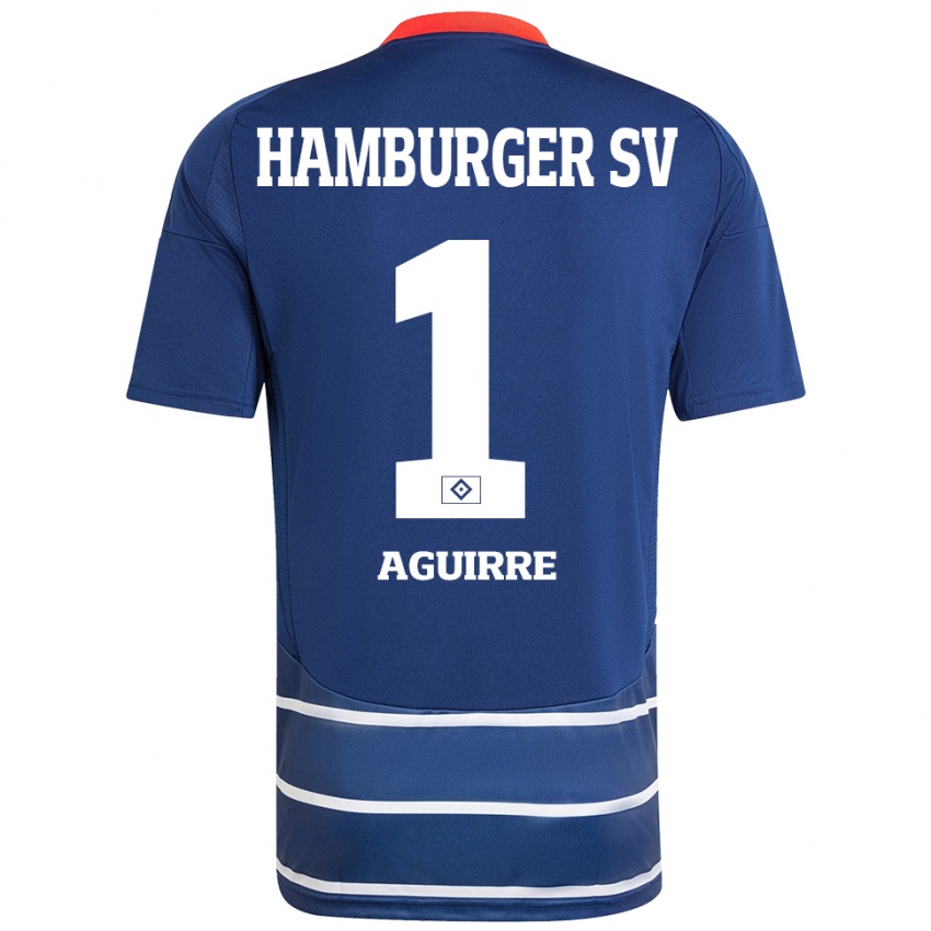 Heren José Aguirre #1 Donkerblauw Uitshirt Uittenue 2024/25 T-Shirt