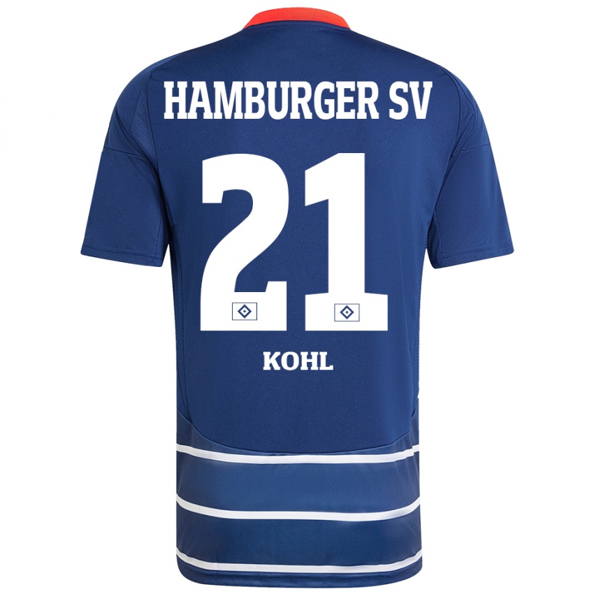 Heren Ohene Köhl #21 Donkerblauw Uitshirt Uittenue 2024/25 T-Shirt