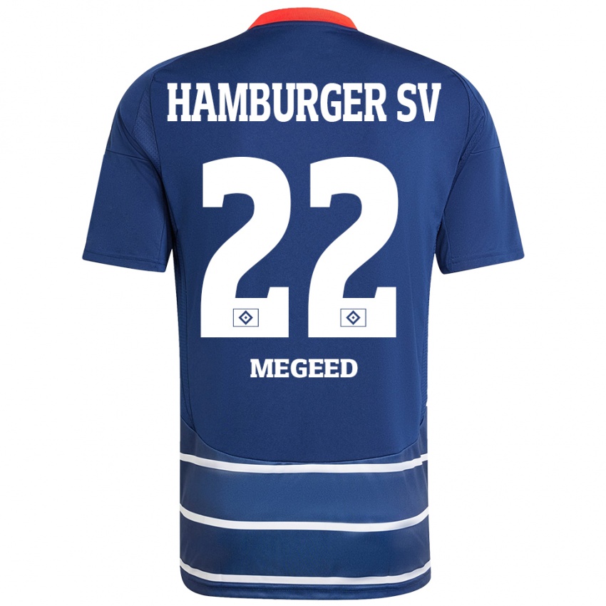 Heren Omar Megeed #22 Donkerblauw Uitshirt Uittenue 2024/25 T-Shirt